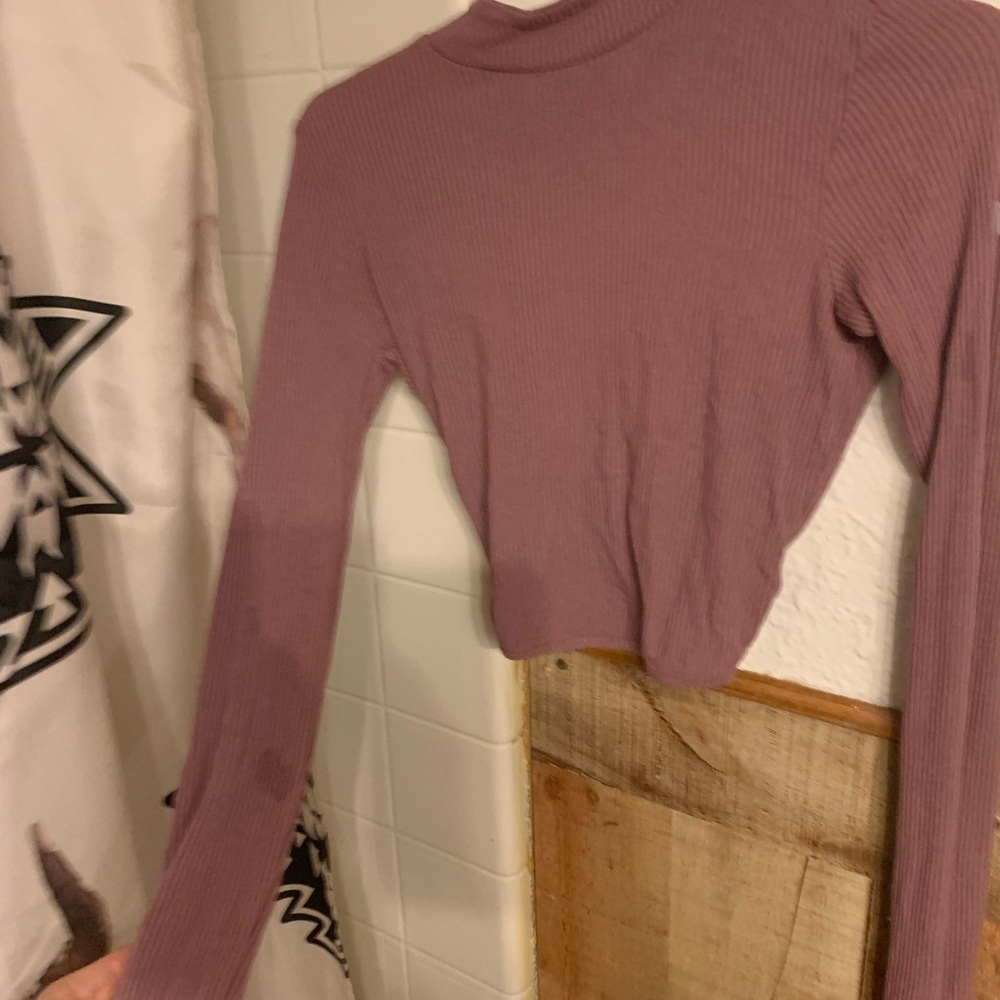 ALO Yoga Dusty Purple Long Sleeve Ribbed Top